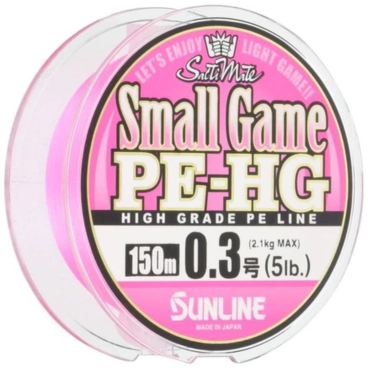 SUNLINE PE Line Salt Mate Small Game HG 150m 0.3 5lb Sakura Pink
