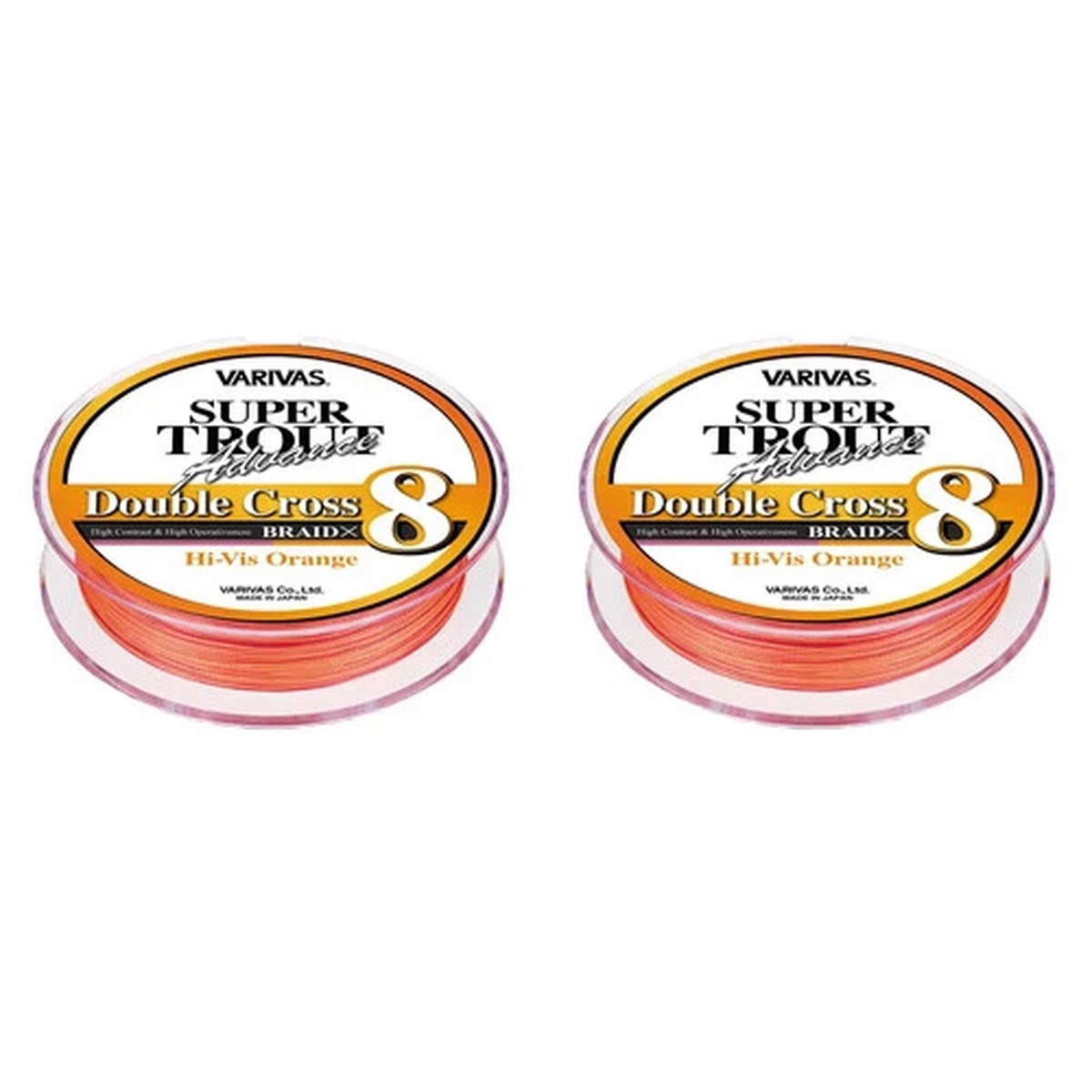 VARIVAS Super Trout Advance Double Cross PE X8 Hi-Vis Orange 100m Line Japan